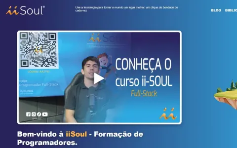 iiSoul home page introducing its full-stack development course
